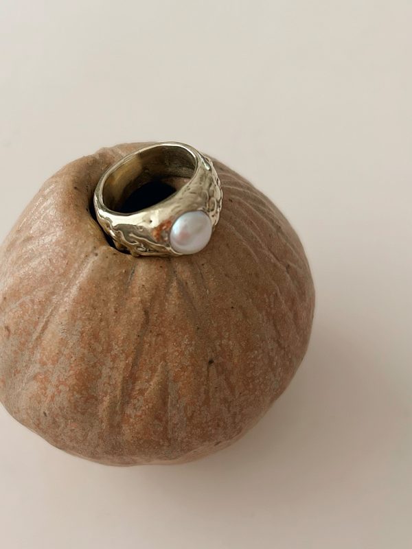 OOAK chunky ring | freshwater pearl - Image 2