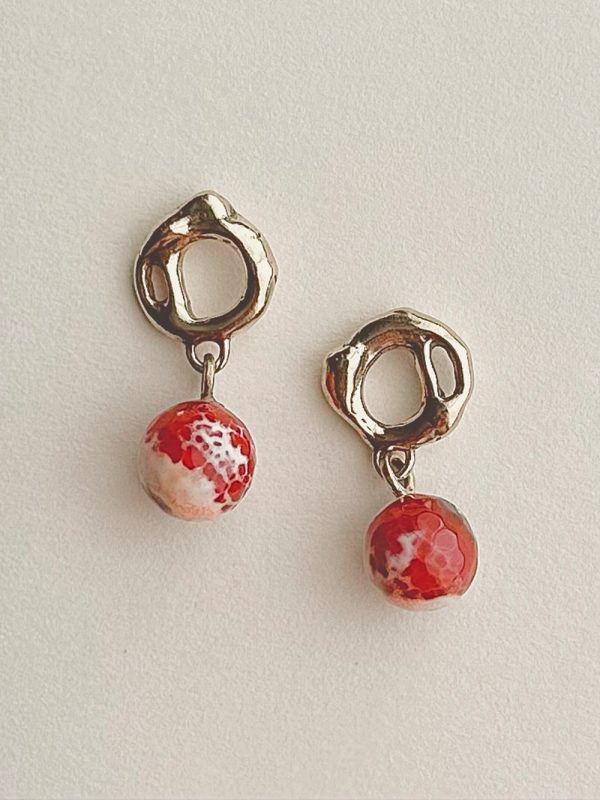 Small Earrings with agate