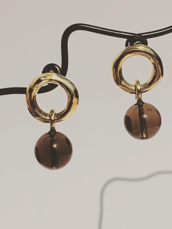 Smoky quartz earrings