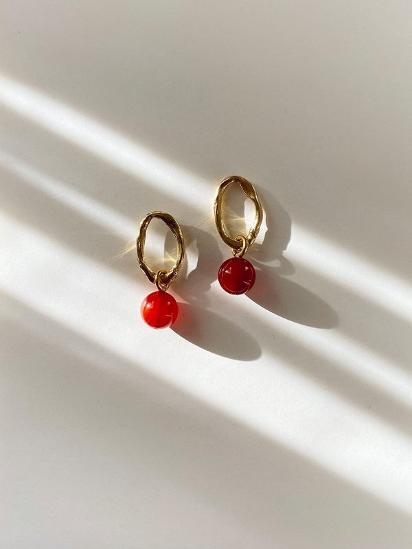 Earrings with carnelian - Image 2