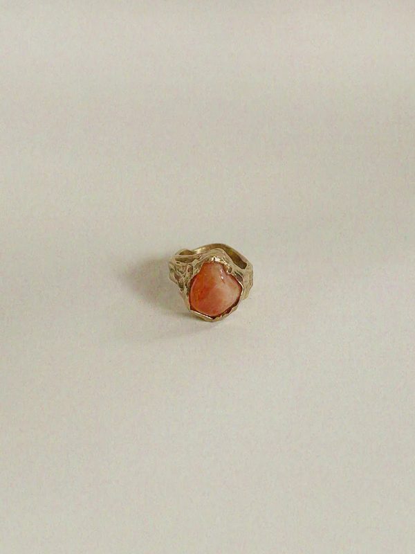 OOAK ring | orange agate – Bild 2