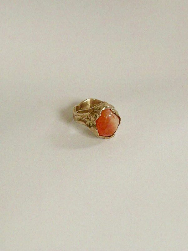 OOAK ring | orange agate – Bild 3