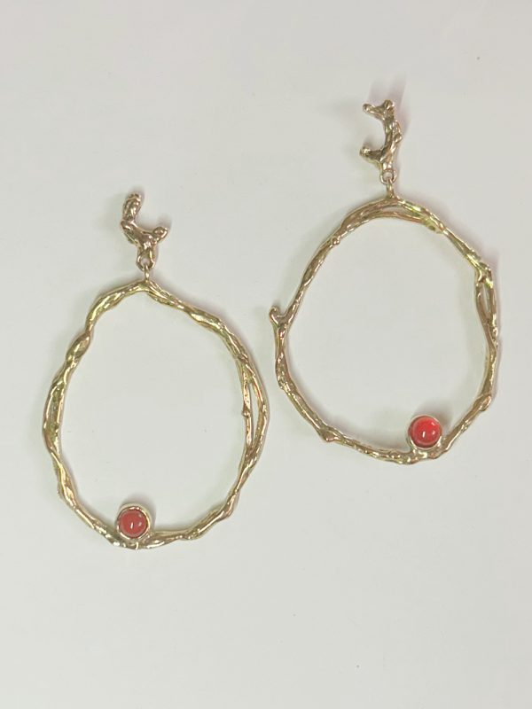 Dangle earrings | carnelian