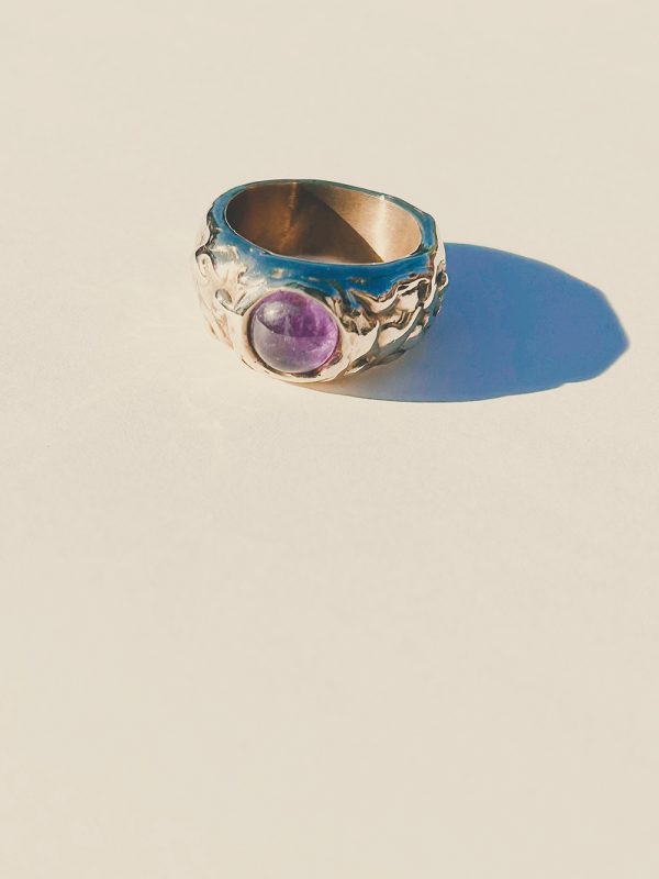 OOAK chunky ring | amethyst